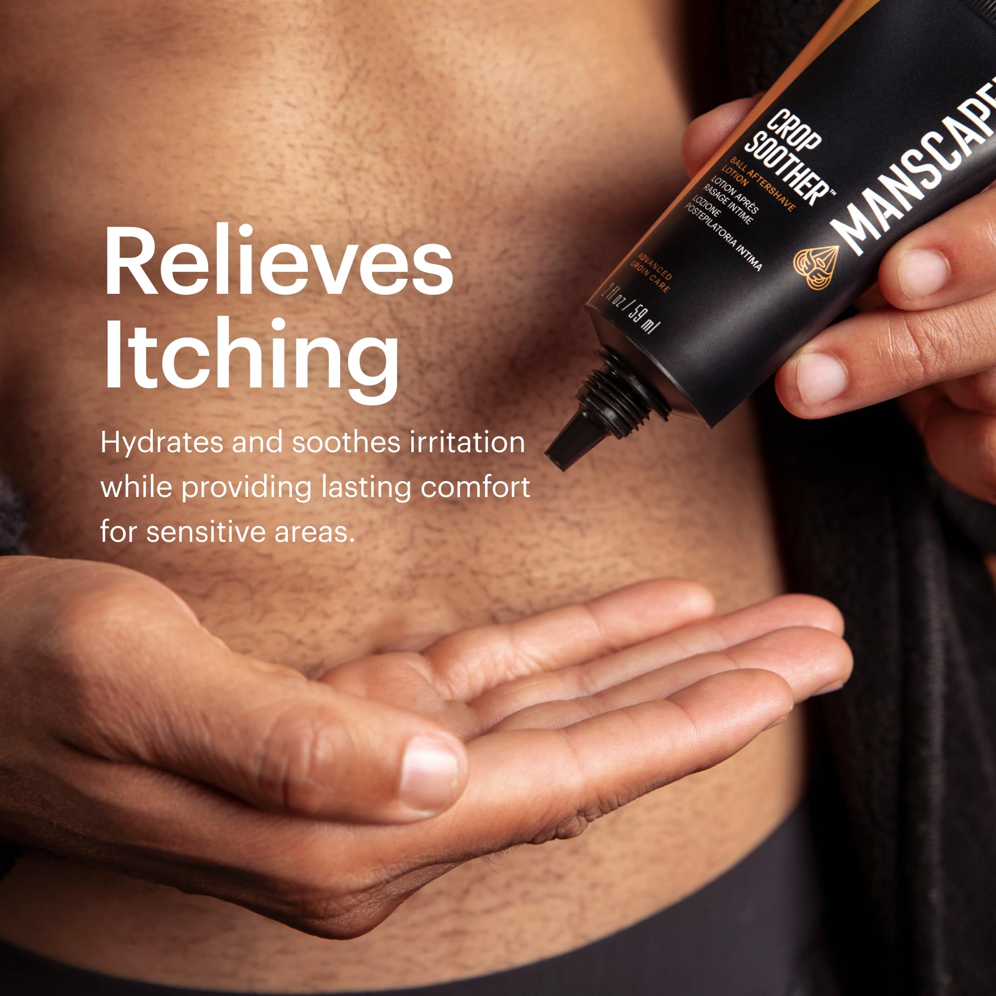 MANSCAPED Crop Soother aloe oats shea visual signals rich hydration