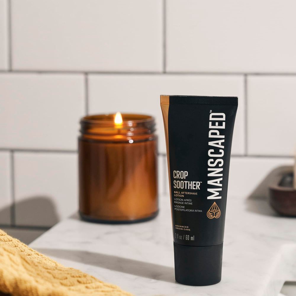 MANSCAPED Crop Soother travel-size bottle for on-the-go post-shave care