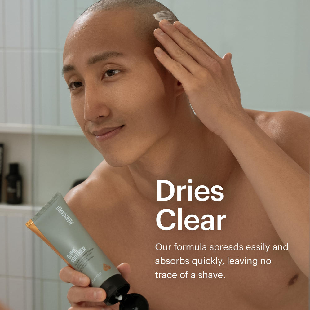 MANSCAPED Dome Soother rubbed in quickly, leaving no sticky residue.