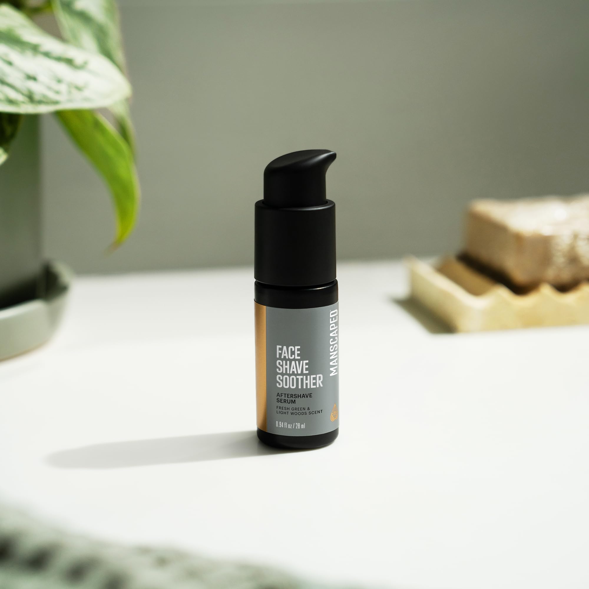 Sleek 28ml MANSCAPED Face Shave Soother ready for daily use.