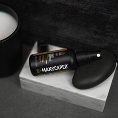 MANSCAPED Foot Duster coconut oil and peppermint illustration showing cooling sensation.
