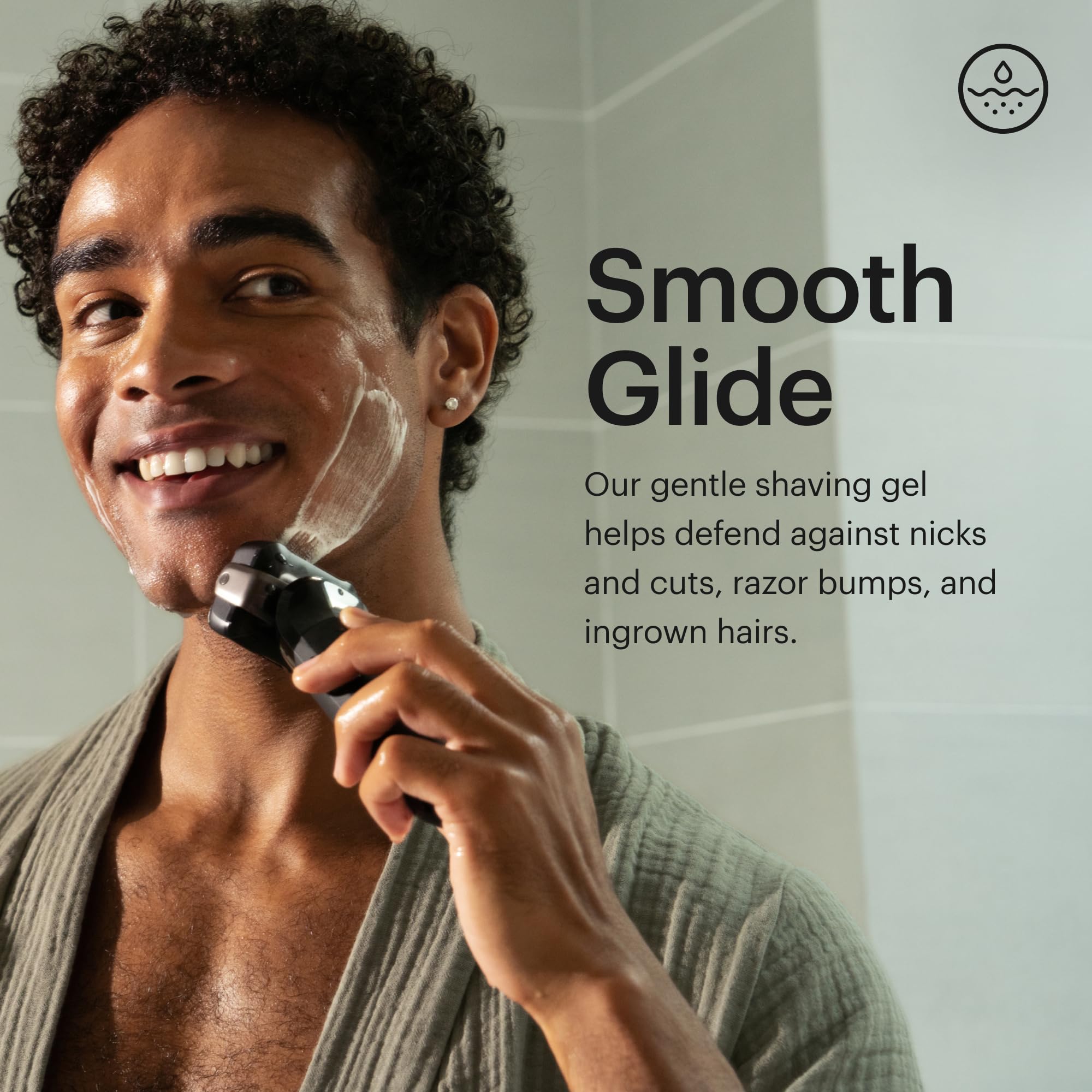 MANSCAPED Power Shave Gel White Willow Bark highlight for gentle exfoliation.