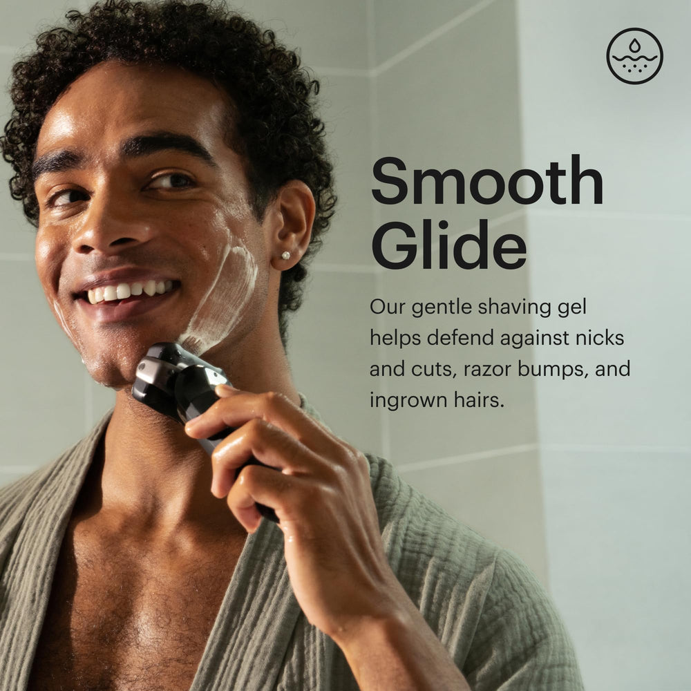 MANSCAPED Power Shave Gel White Willow Bark highlight for gentle exfoliation.