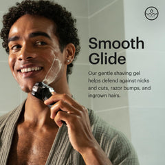 MANSCAPED Power Shave Gel White Willow Bark highlight for gentle exfoliation.
