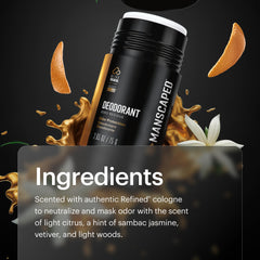 MANSCAPED UltraPremium Deodorant applying motion showing smooth glide and fast dryness