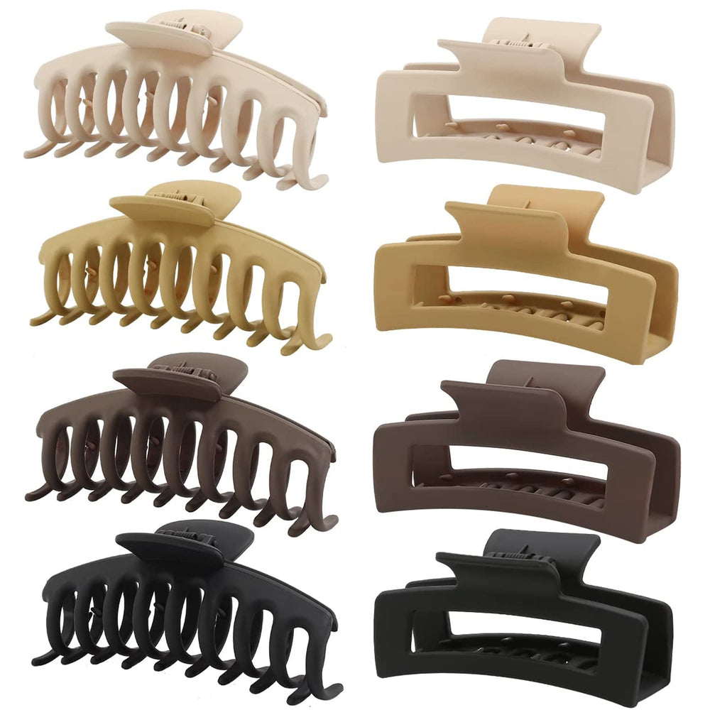MAORULU extra-large hair clip in black grips thick hair securely for all-day wear.