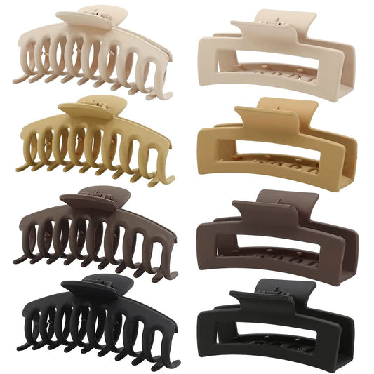 MAORULU extra-large hair clip in black grips thick hair securely for all-day wear.