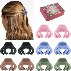 MAORULU mini hair clips with 1.5 inch length securing thin to medium hair.
