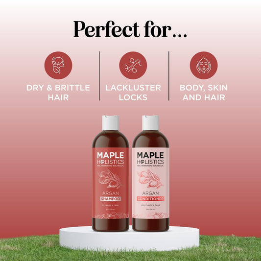 Maple Holistics Argan Oil Morocco Conditioner tube detangles and controls frizz