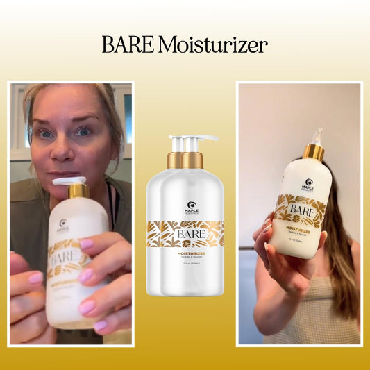 Maple Holistics Bare shaving oil in action for a friction-free shave
