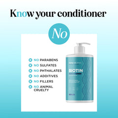 Maple Holistics Biotin Conditioner on a bathroom shelf in natural light