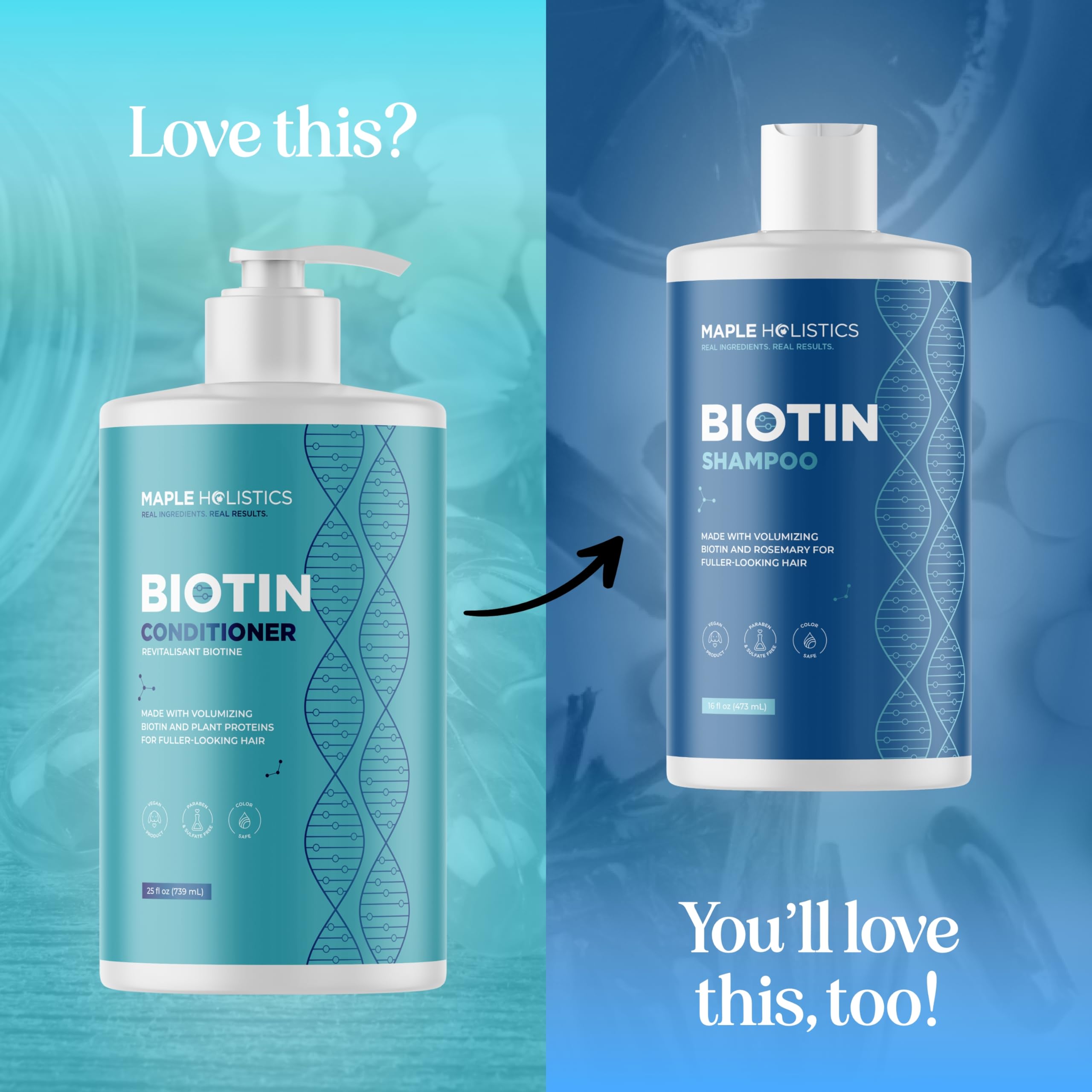 Maple Holistics Biotin Conditioner creamy texture close-up