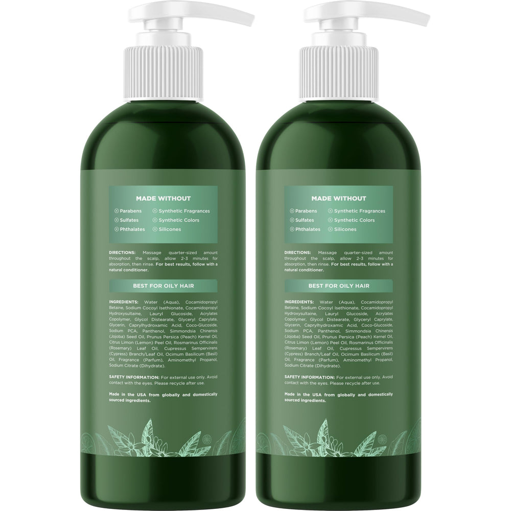 Maple Holistics 2-pack image highlighting value for ongoing oily hair care.