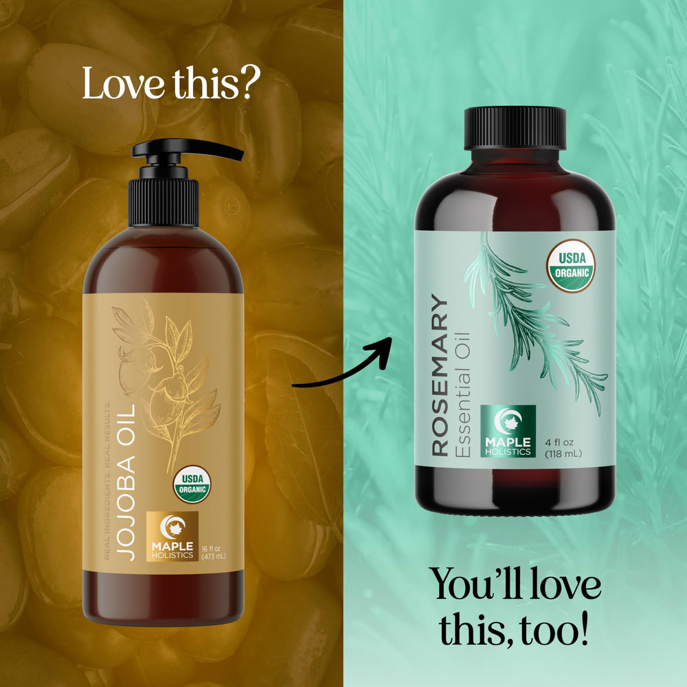 Maple Holistics jojoba oil used in a DIY body oil project