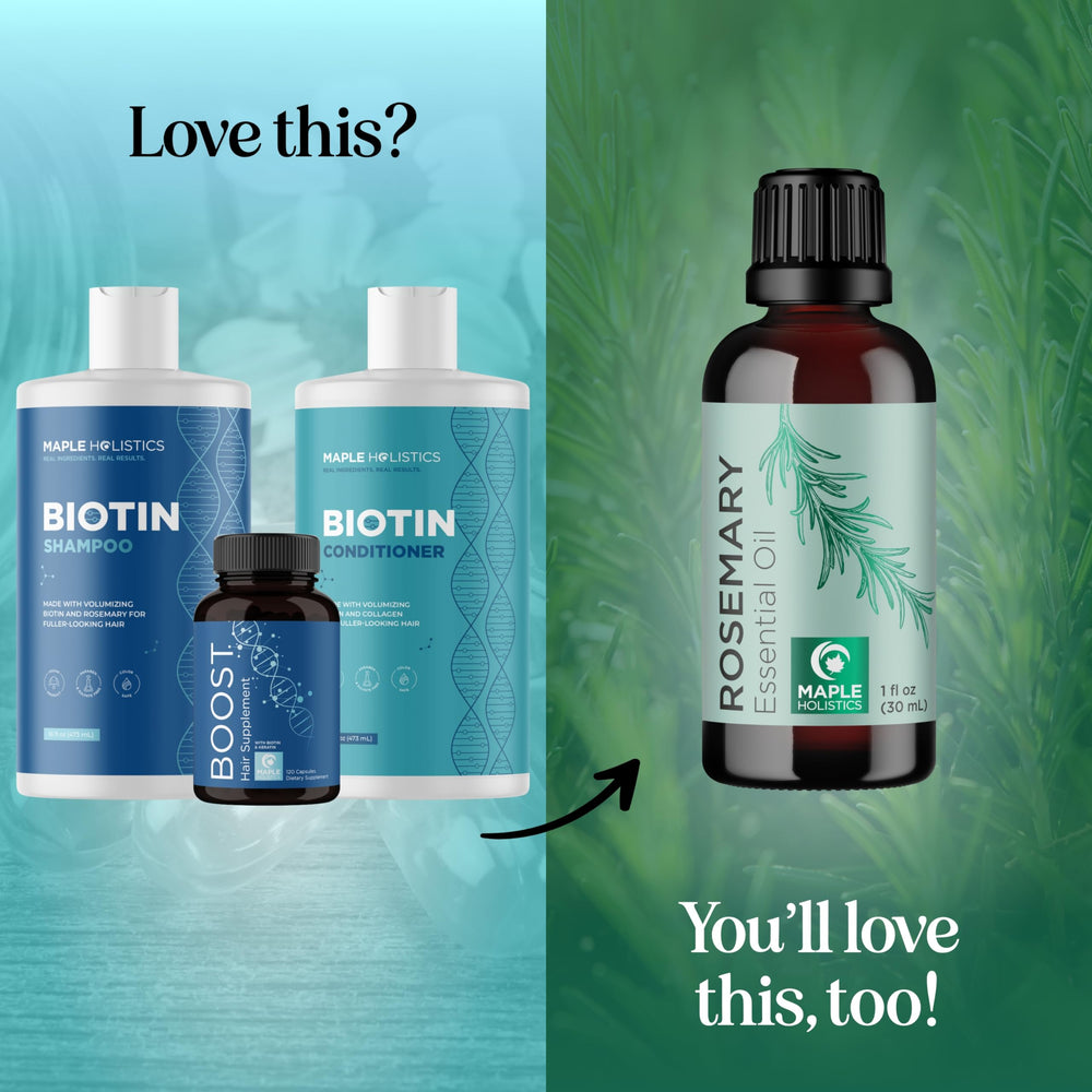 Maple Holistics Keratin Collagen formula for hair strength and resilience.