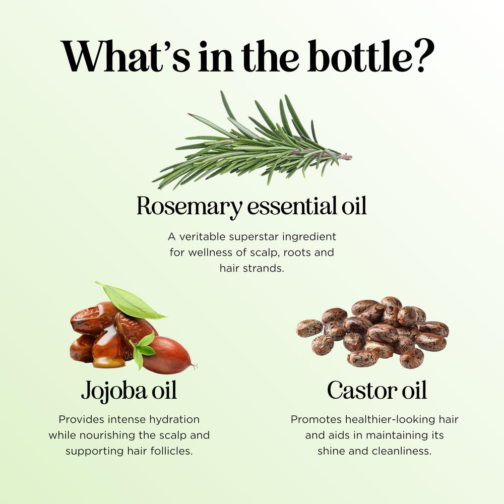 Maple Holistics leave-in oil applied to frizz-prone strands.