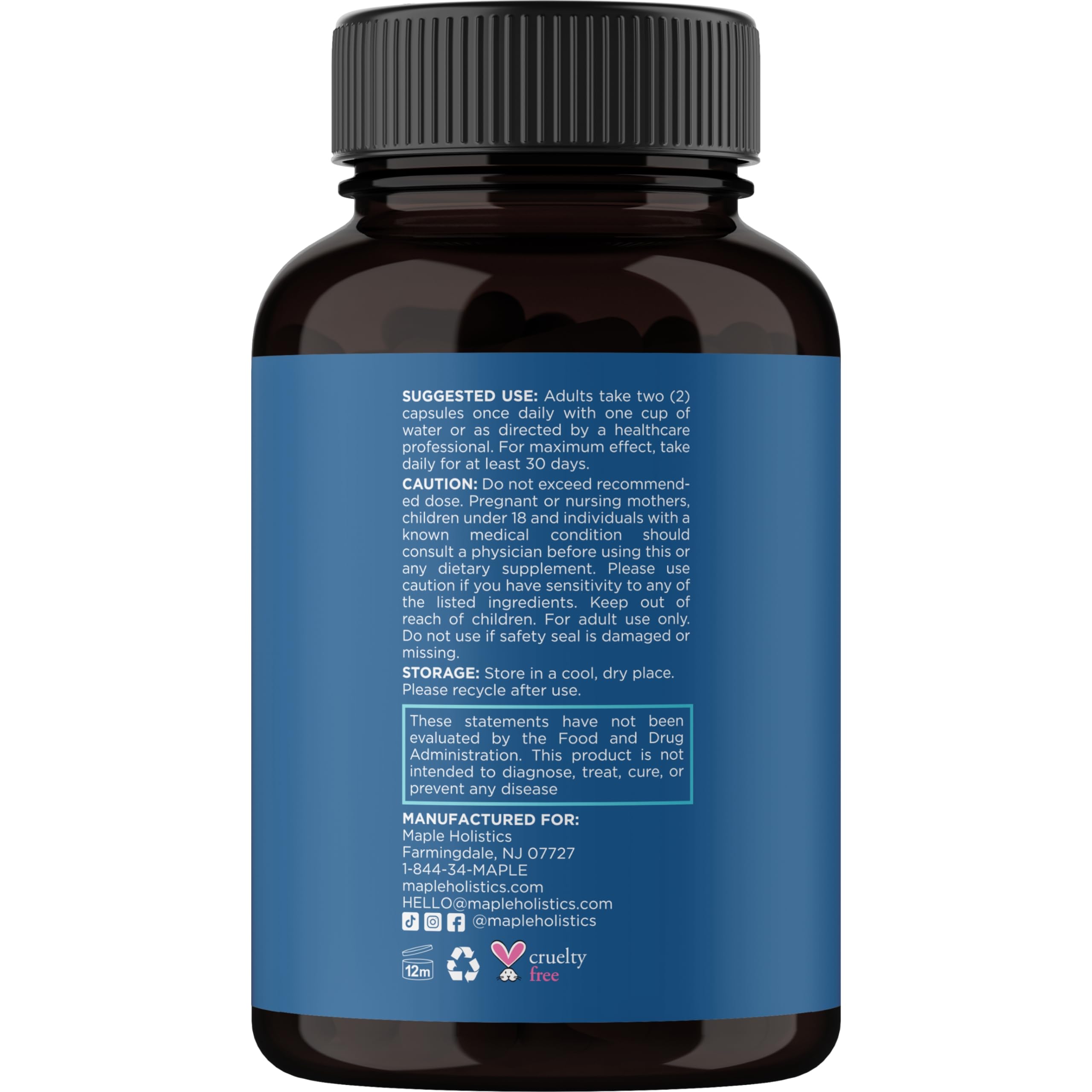 Maple Holistics multi vitamin hair nails skin capsules support daily vitality