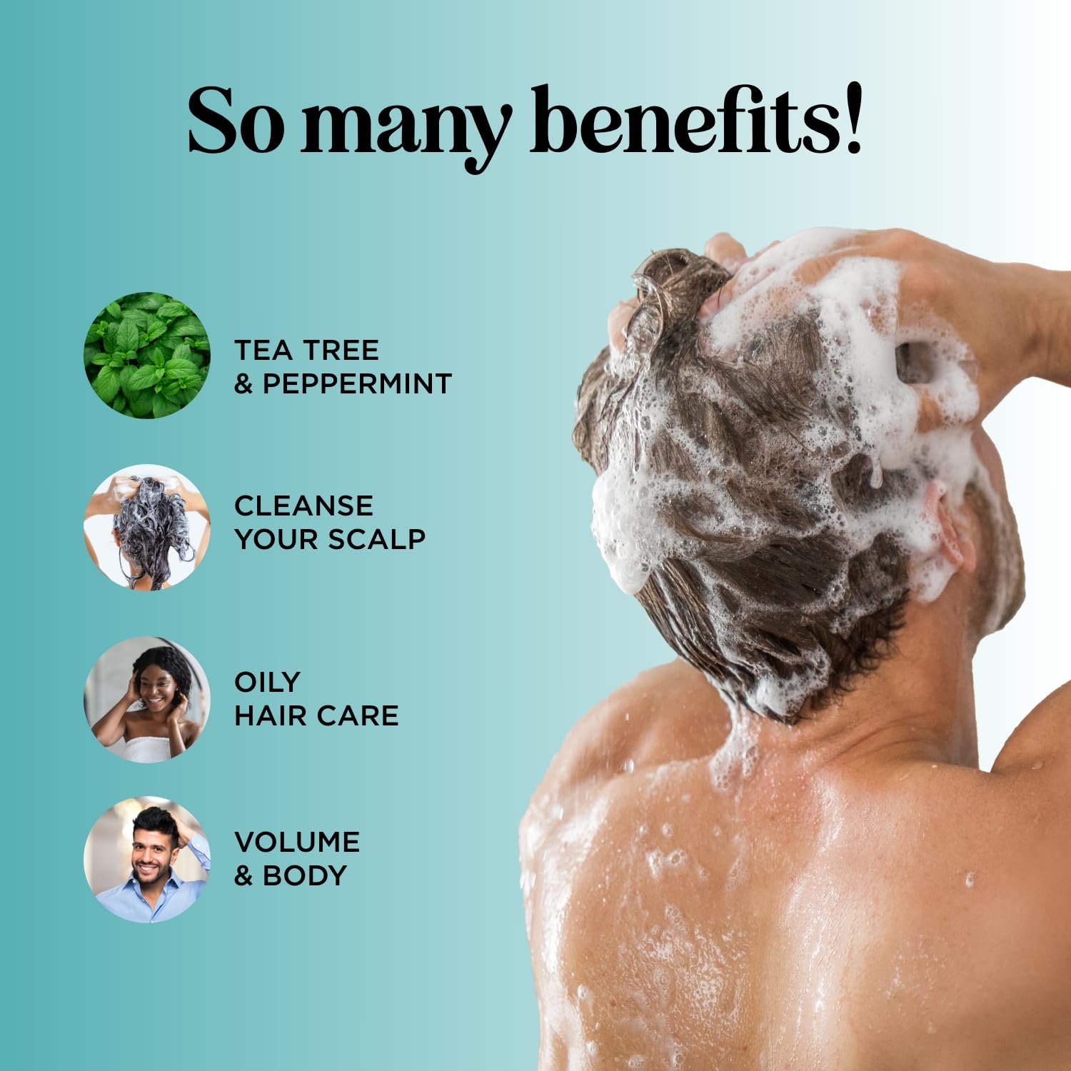 Maple Holistics shampoo rosemary tea tree mint helps remove buildup naturally.