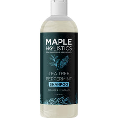 Maple Holistics rosemary tea tree mint shampoo buildup control and shine.