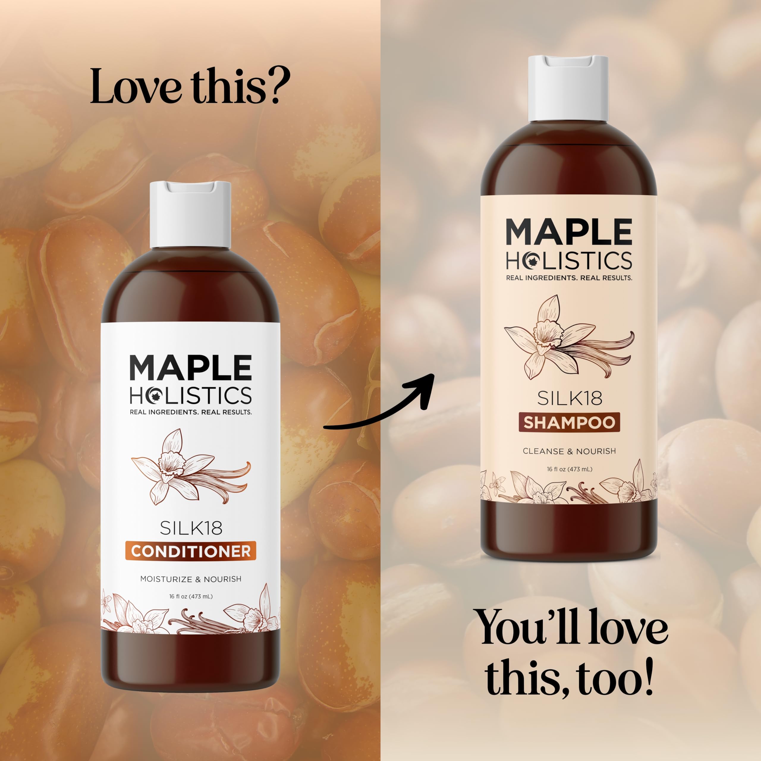 Close-up of curls defined with Maple Holistics Silk Protein Conditioner