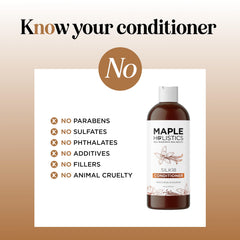 Packaging of Maple Holistics Silk Protein Conditioner emphasizes clean formula