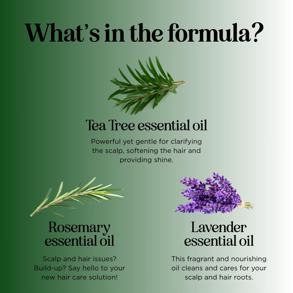 Maple Holistics Tea Tree Oil feature on bottle shows natural ingredients