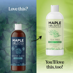 Maple Holistics vegan cruelty-free seal emphasizes ethical clean beauty credentials.