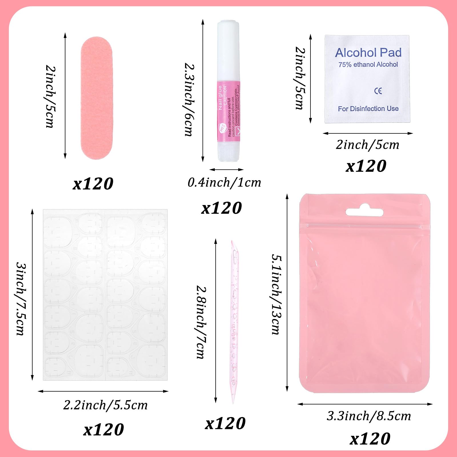 MAQUITA nail glue and adhesive tabs for secure wear options
