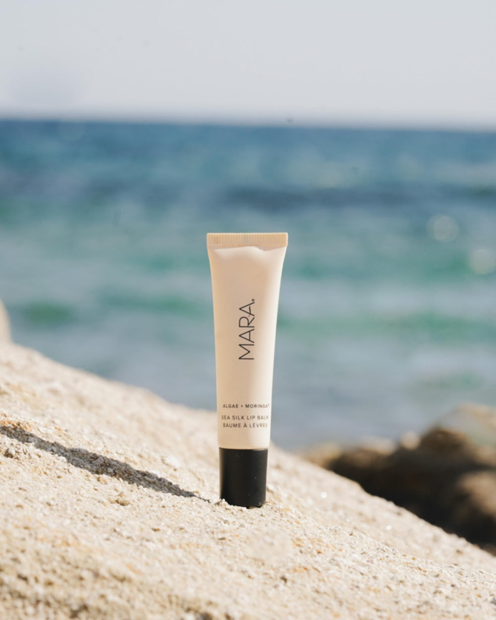 MARA Sea Silk Lip Balm with algae plumping complex for fullness and definition.