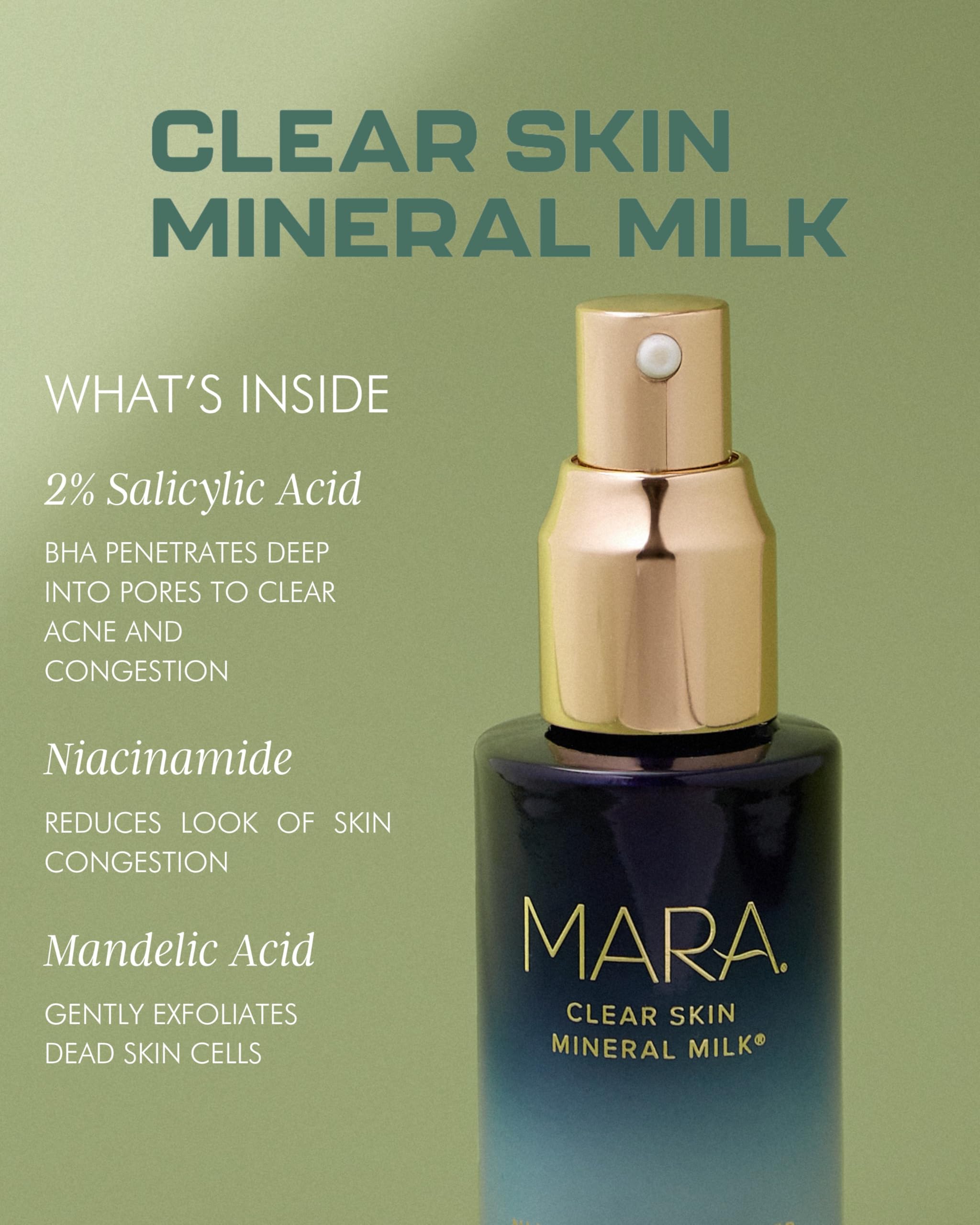 MARA Clarifying Plant Oils blend with pumpkin, hazelnut, tamanu, and clove.