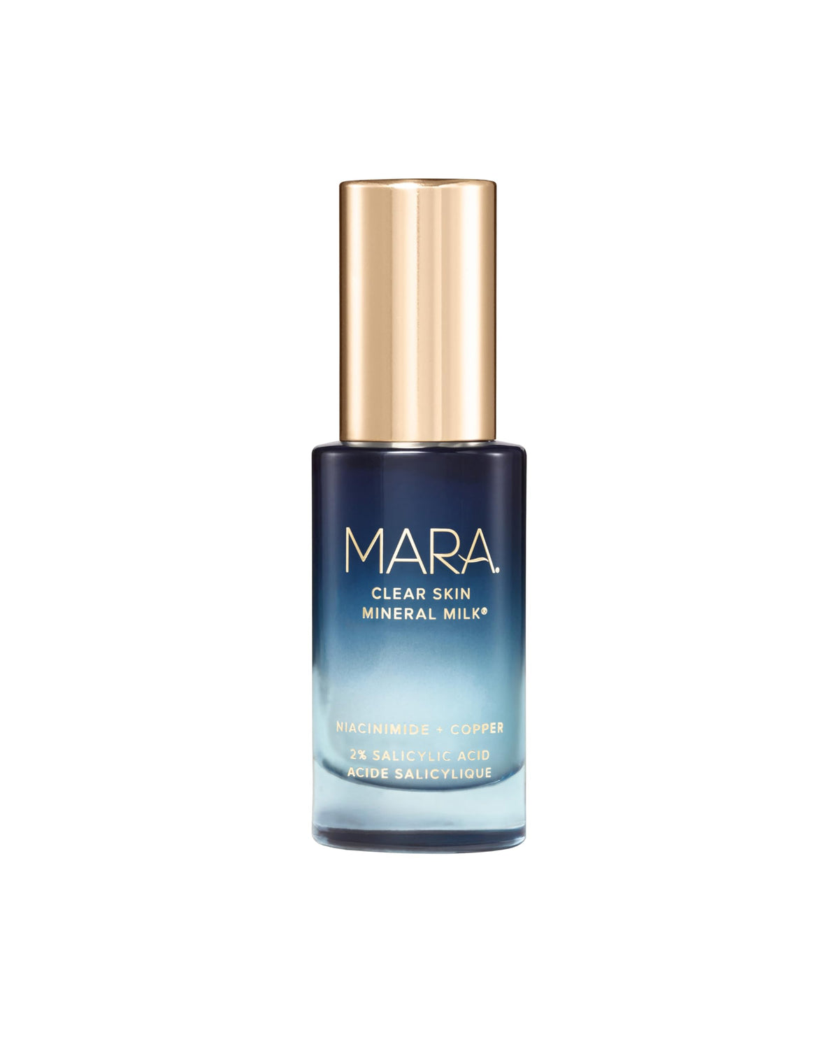 MARA Clear Skin Mineral Milk Serum bottle offers silky hydration for all skin types.