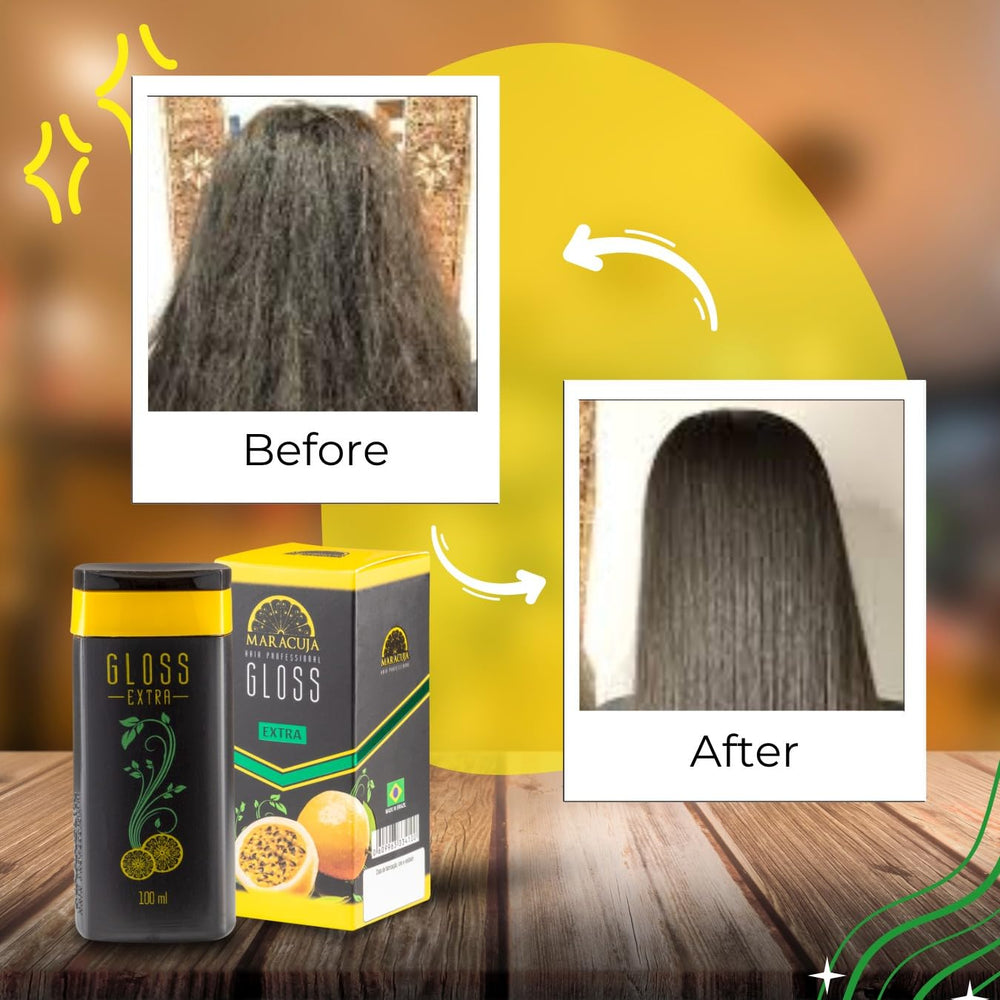 MARACUJA Maracuja Extra Gloss ingredients panel highlights nourishing components for hair strength.