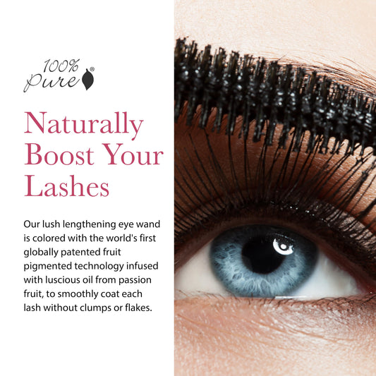 Maracuja Oil Mascara brush closeup highlights clump-free application