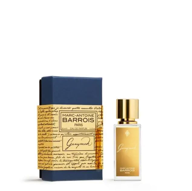Marc Antoine Barrois Ganymede bottle highlighting leather-spice notes for refined evenings