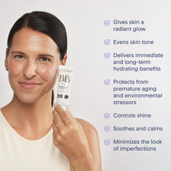 Applying Marcelle BB Cream Golden Glow for a day-to-night radiant look.