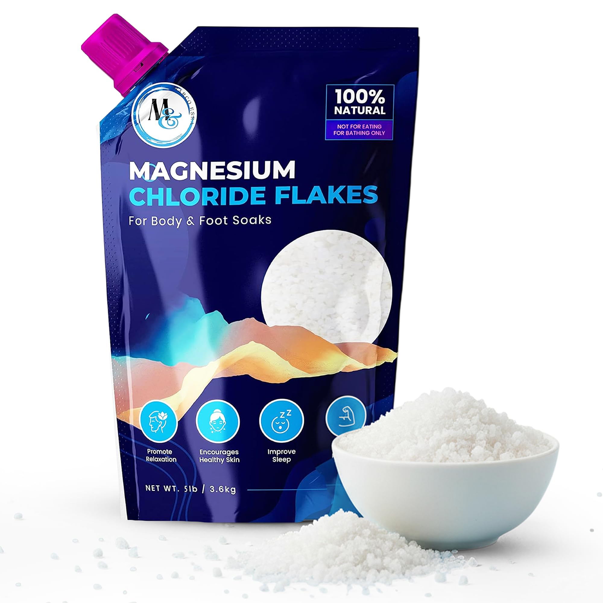 MARCO ESRA magnesium flakes being poured into a warm bath
