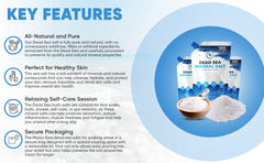 Marco Esra Dead Sea salts crystal texture dissolving for skin softening.