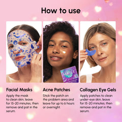 MAREE collagen mask close-up highlighting a hydrated complexion.