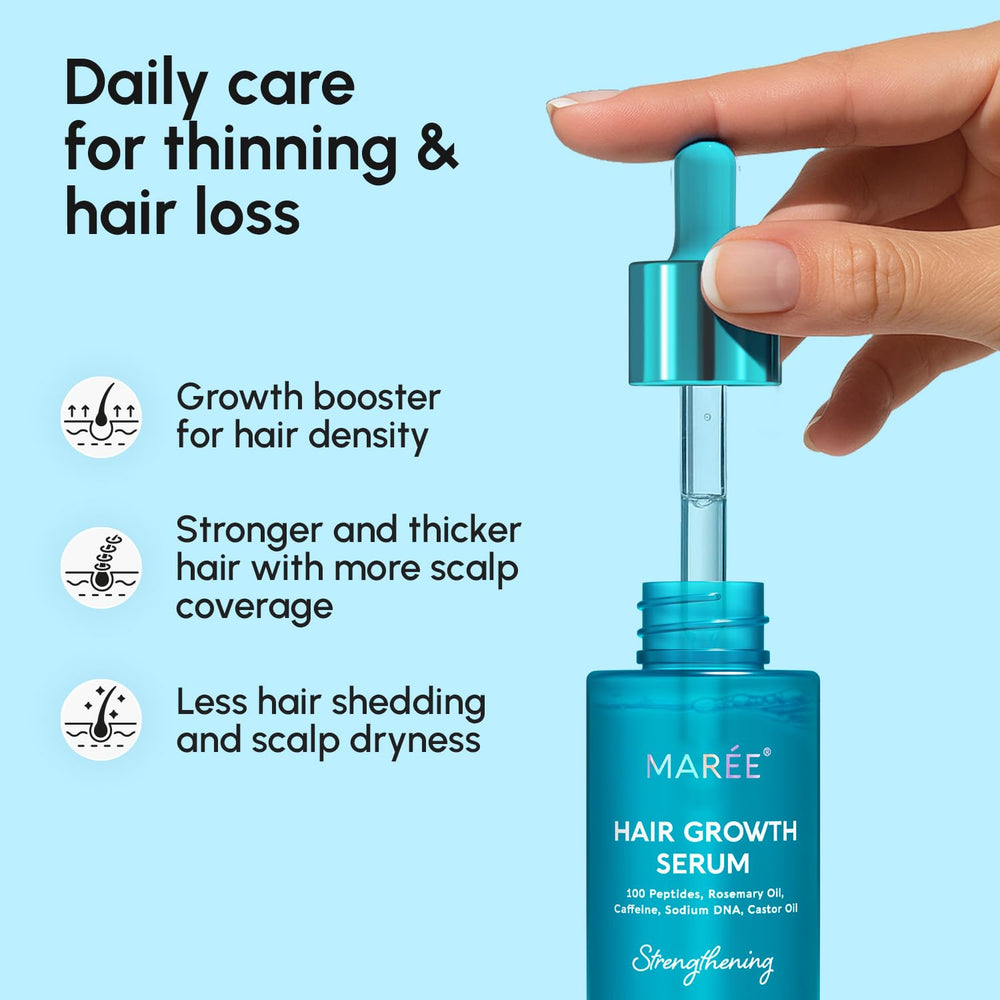 MAREE dropper closeup highlights precise scalp application.