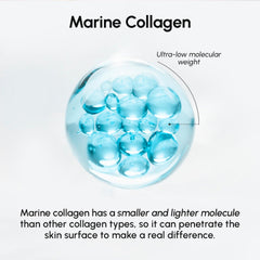 MAREE collagen and hyaluronic gel close-up highlighting hydrating formula.