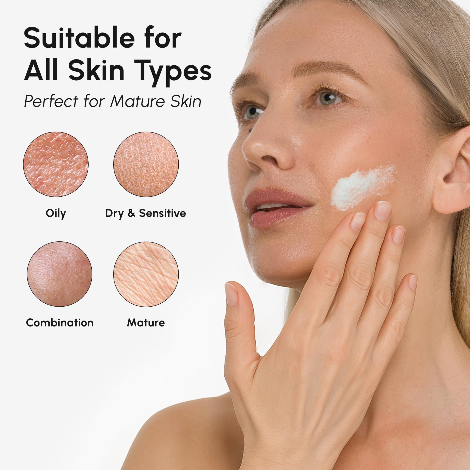 MAREE Face Exfoliator supporting elasticity for a youthful feel.