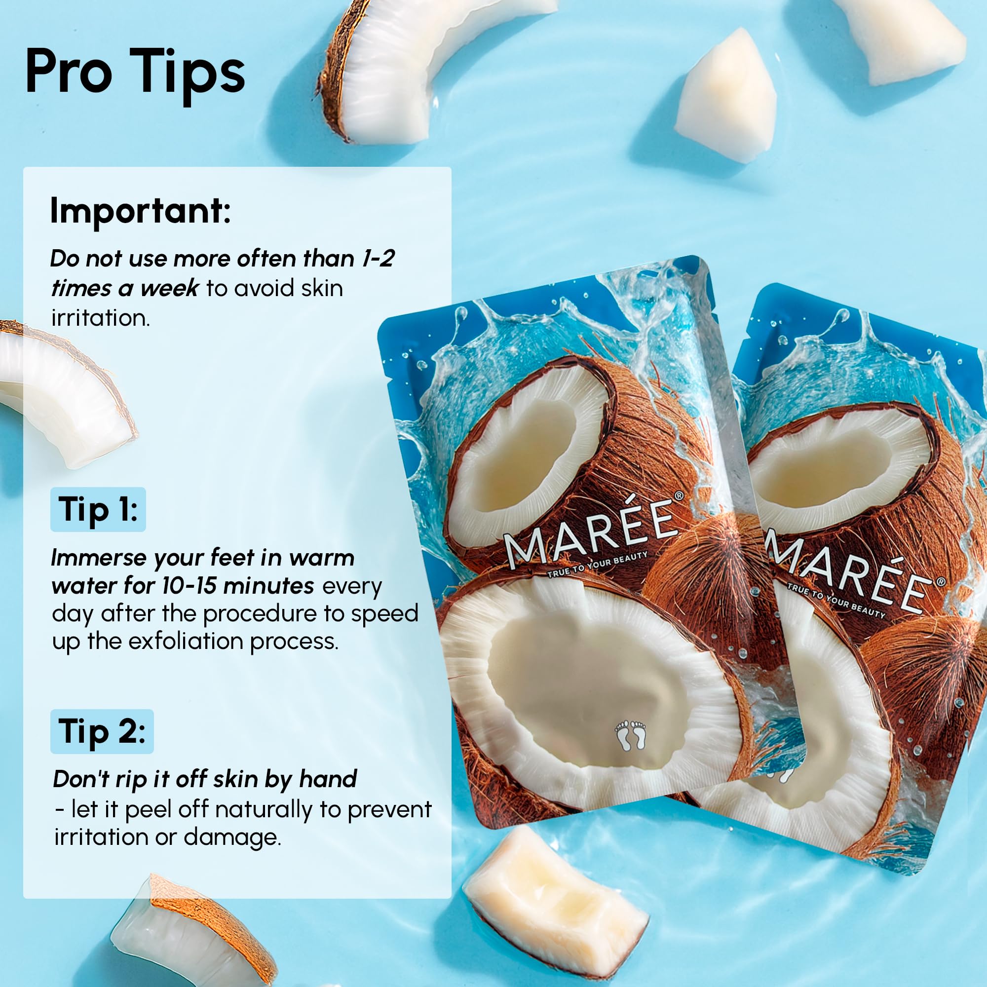 MAREE Foot Peeling Mask gift set-ready packaging for self-care gifts.