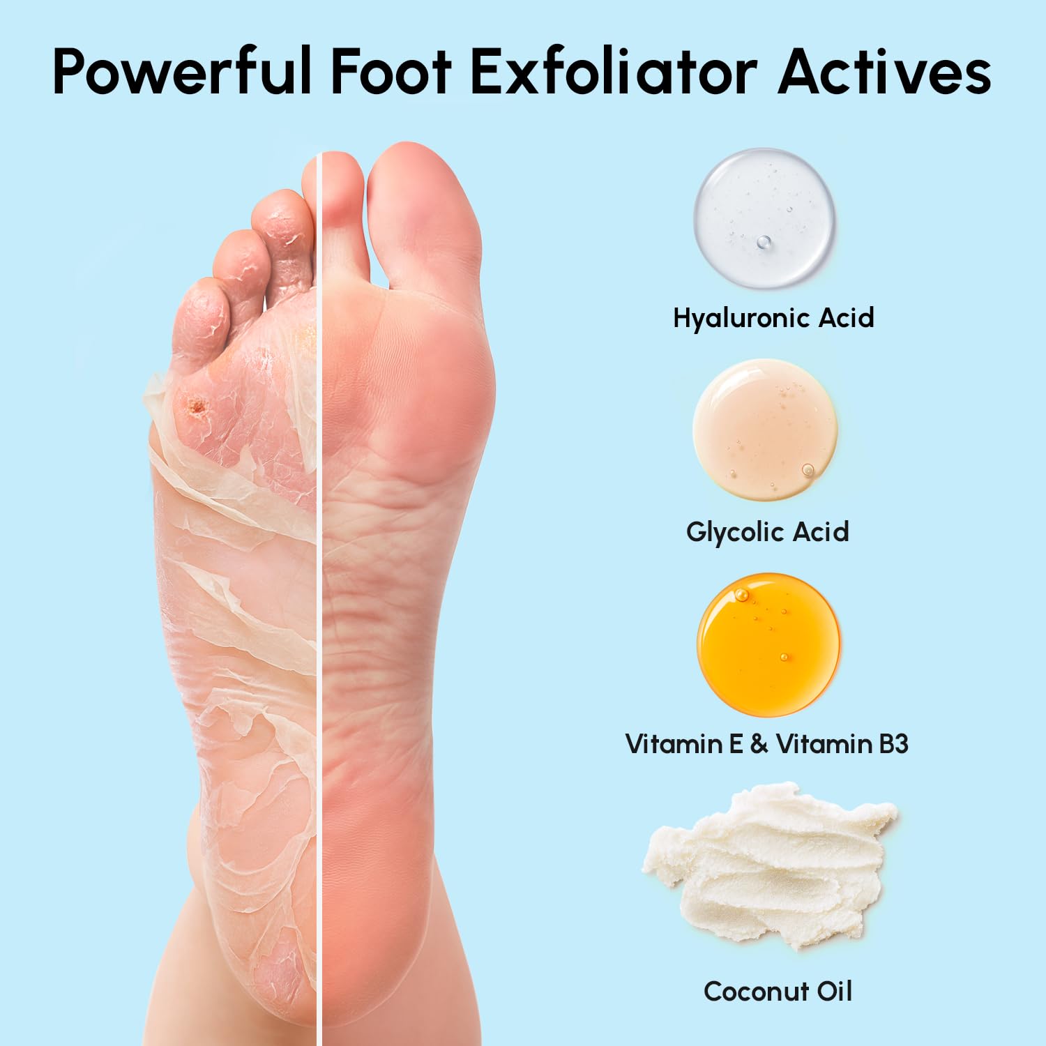 MAREE Foot Peeling Mask packaging closeup emphasizes safe, at-home foot care.