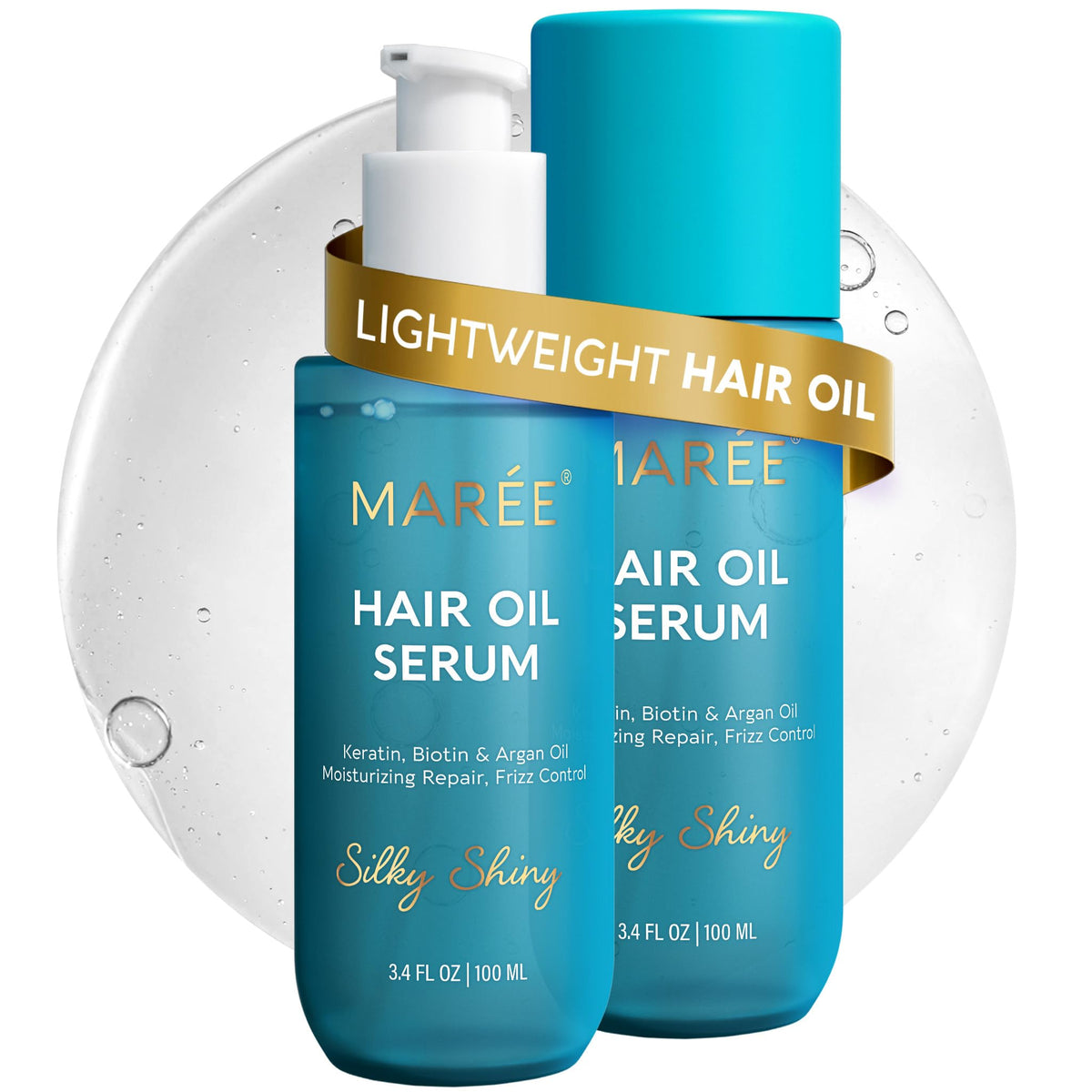 MAREE Hair Oil bottle pour for frizz control and easy application