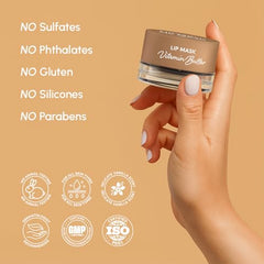 MAREE Night mask texture on lips with subtle vanilla note