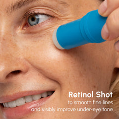 MAREE Skin care routine shot featuring under-eye application near the orbital area