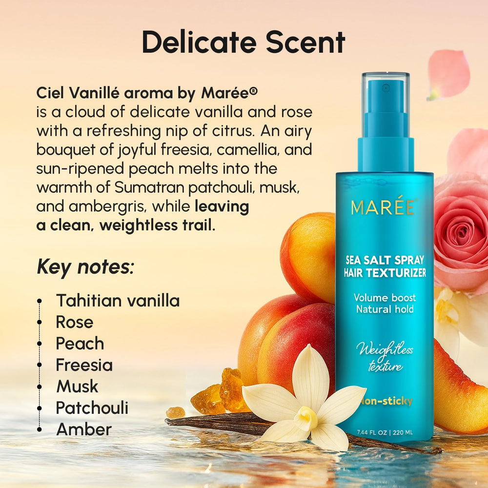 MAREE Texture Spray on hair showcasing movable texture.
