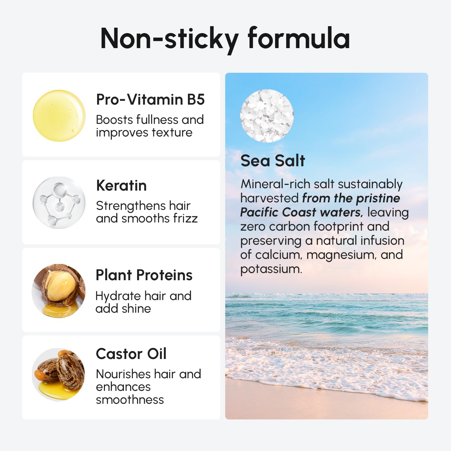 MAREE Texture Spray with pro-vitamin B5 for softer manageability.