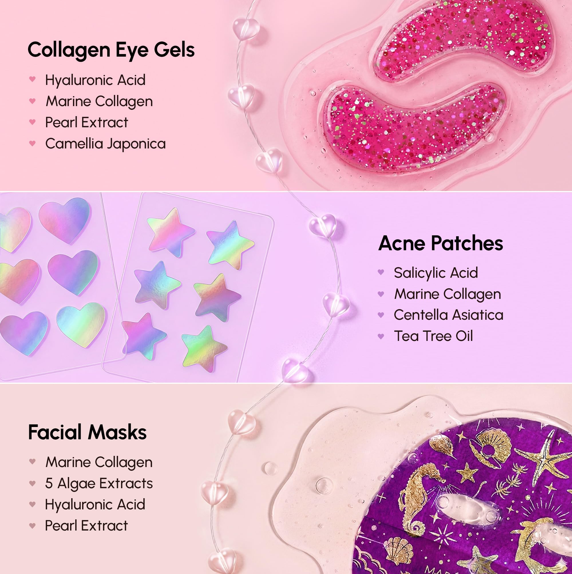 MAREE under-eye patch application scene for quick daytime refresh.