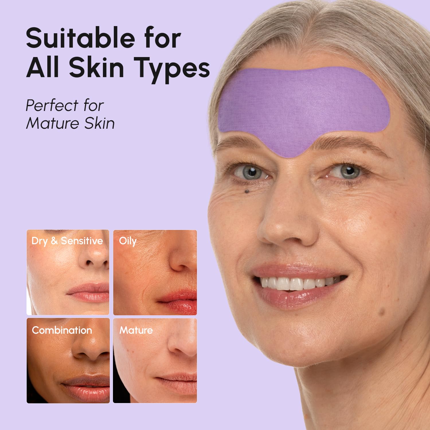 MAREE wrinkle tape technology with hydrogel delivers gentle lifting effect.